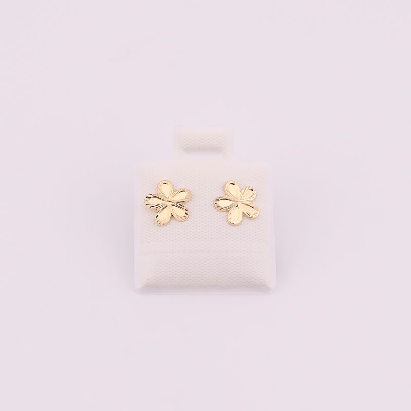 Broqueles Flor 5 Petalos  10k 0.2g
