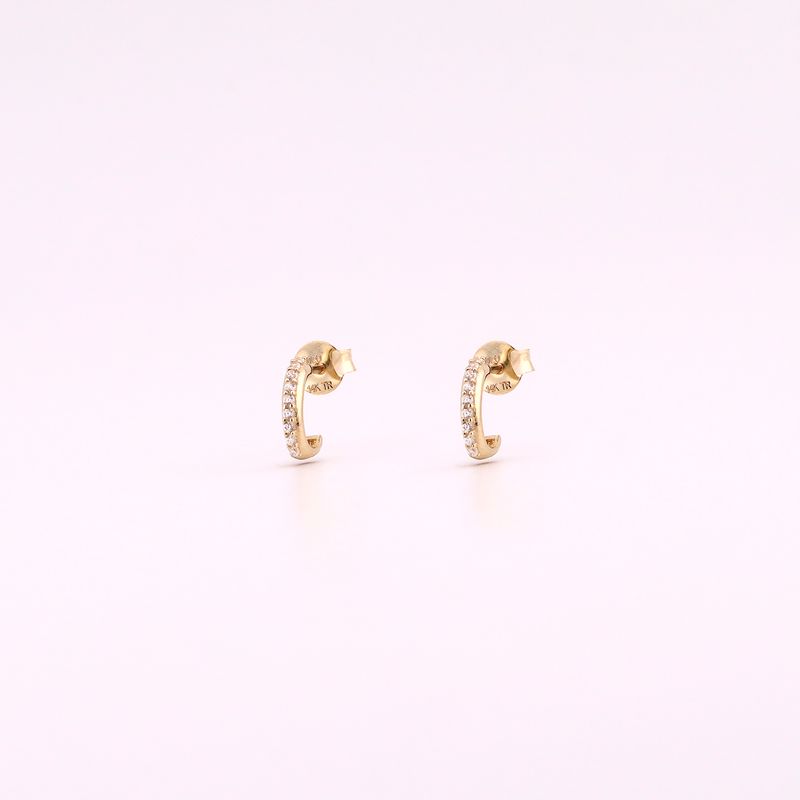 Aretes Piedra 14k 1.1g