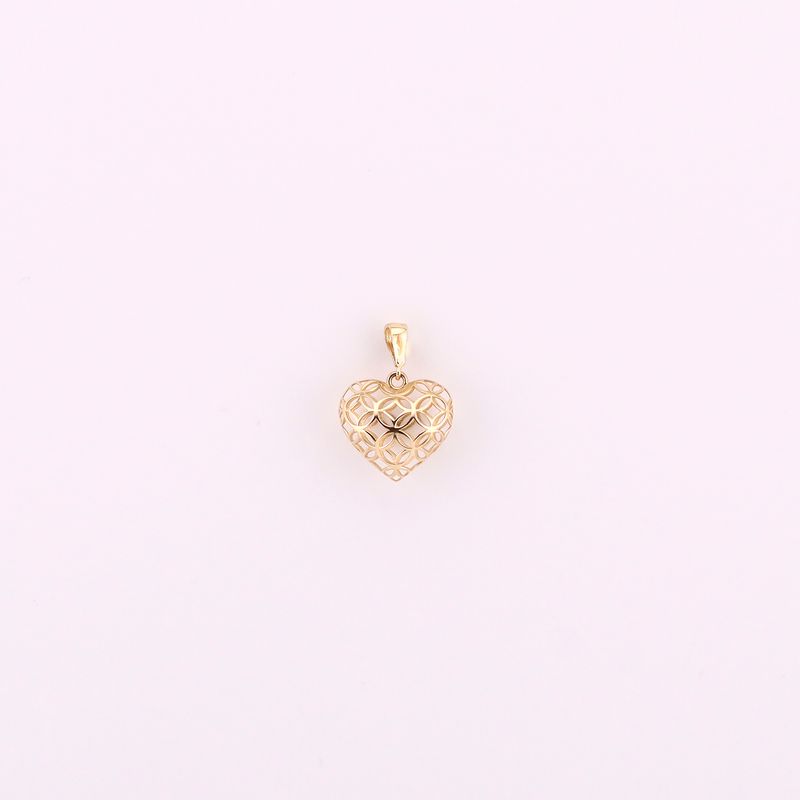 Dije Corazon Inflado 14k 0.8g