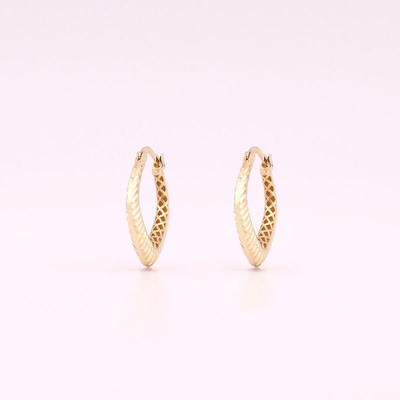 Arracadas Trapecio Diam. 14k 2.2g