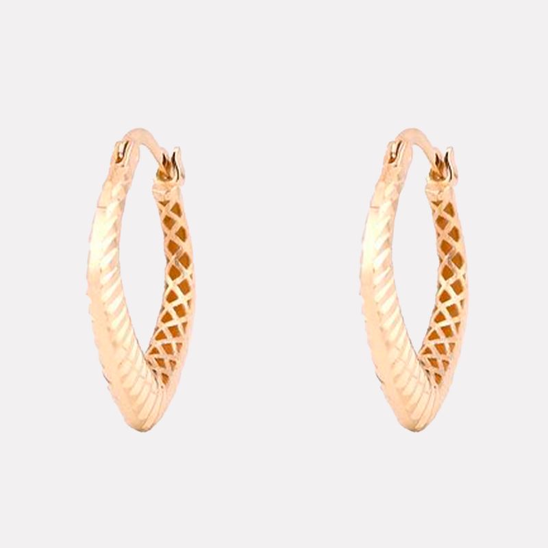 Arracadas Trapecio Diam. 14K 2.2g