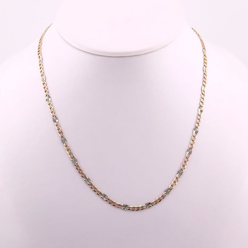 Cadena Mixta  14k 7.5g  55cm