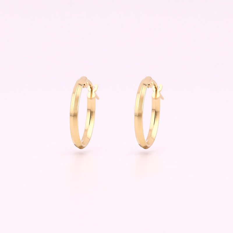 Arracadas Red. Ch. Lisa 14k 0.9g