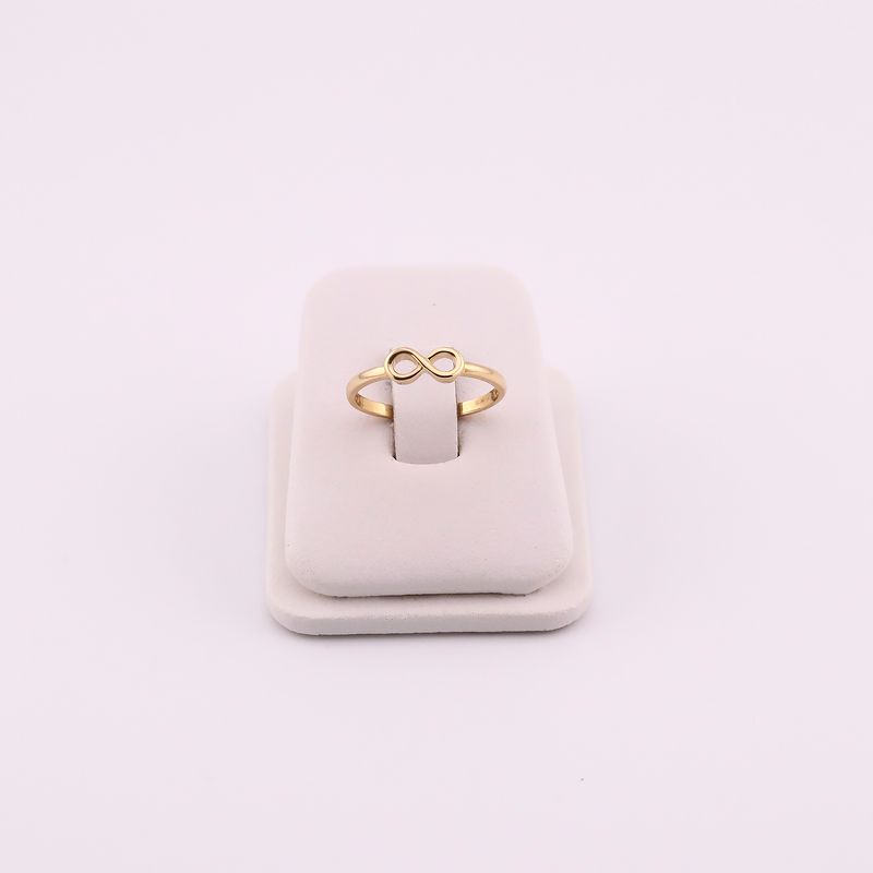 Anillo Infinito Liso 14k 1.6g #7.5