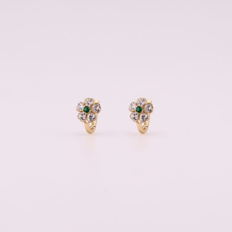 Aretes Flor C/p Tns 14k 1.6g