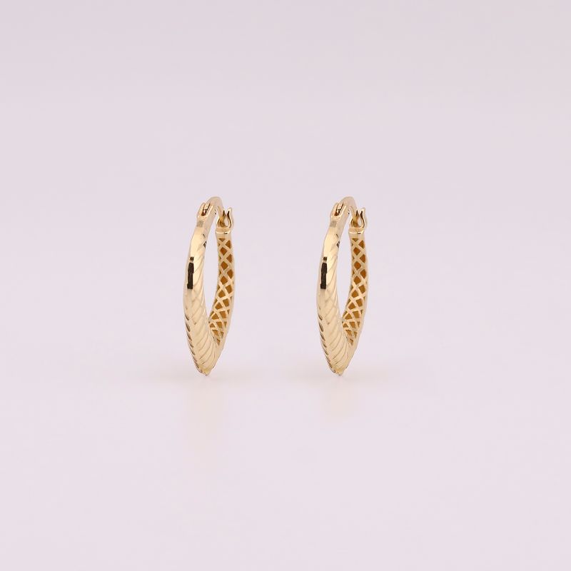 Arracadas Trapecio Diam. 14k 2.2g