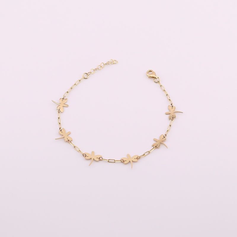 Pulso Libelula Liso 14k 2.2g 19cm