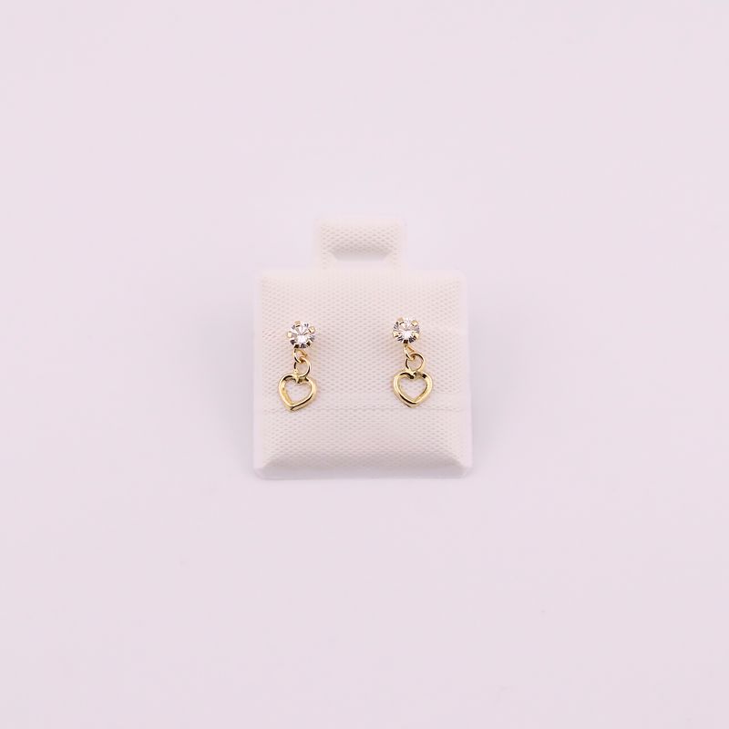 Broqueles Corazon Colg. 10k 0.3g