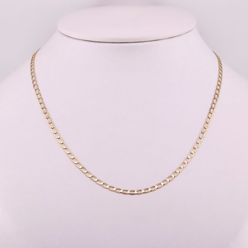 Cadena Eslabon Dimant. 14k 6.2g 60cm