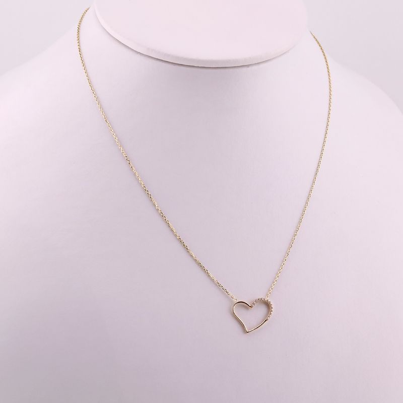 Gargantilla Corazon Liso C/p 14k 2g