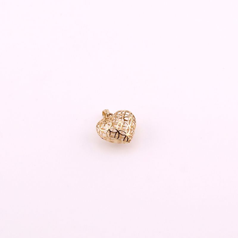 Dije Corazon Inflado 14k 0.8g