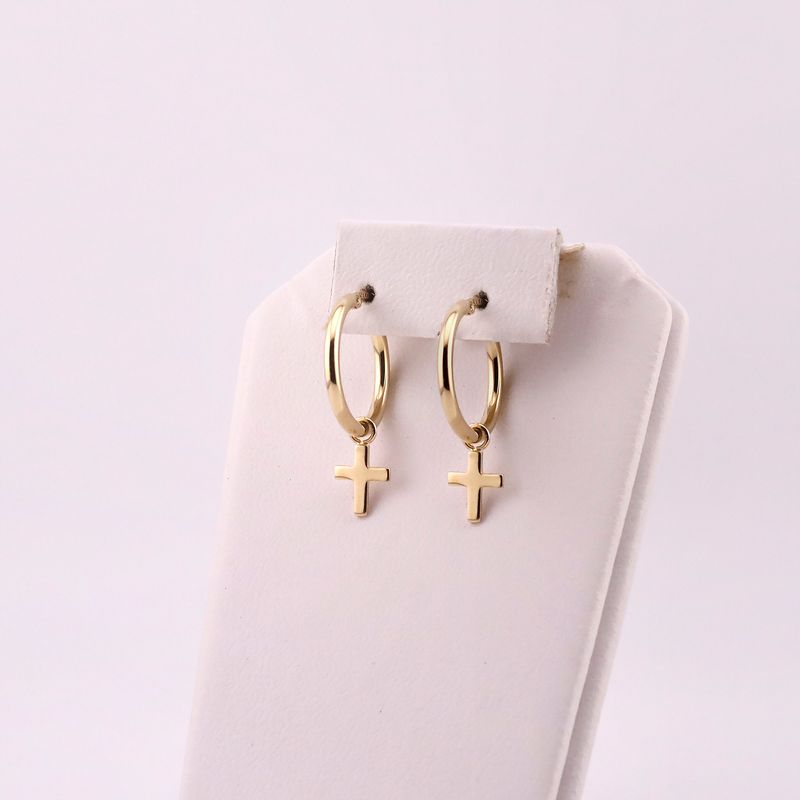 Arracadas Ch. Tubo Red. 14k 2.1g