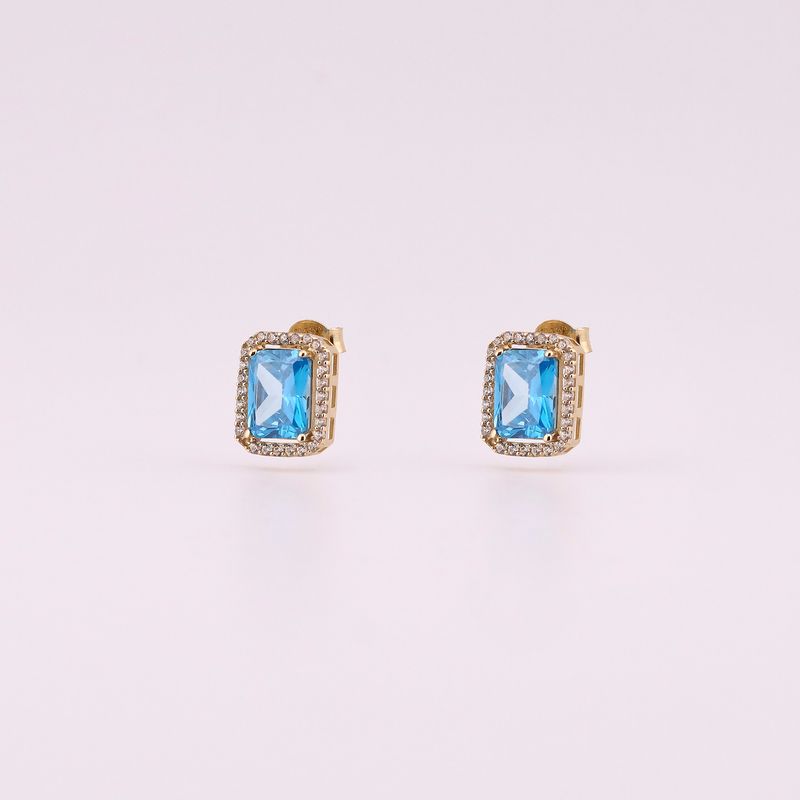 Aretes C/p Aqua Marina 14k 2.8g
