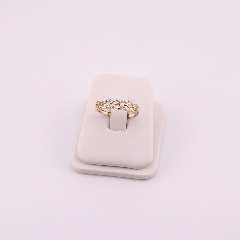 Anillo Trenzado C/p 14k 1.5g #8