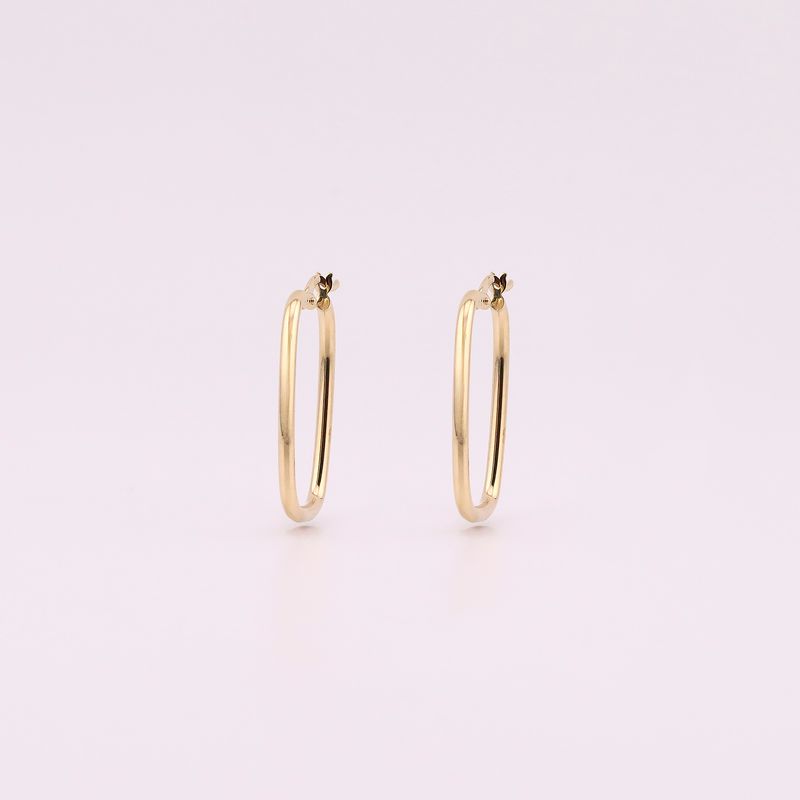 Arracadas Ovalo 14k 1.5g