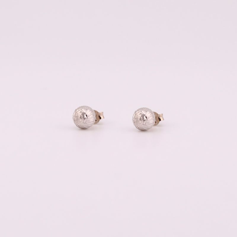Aretes Esfera Bca. 14k 1.2g