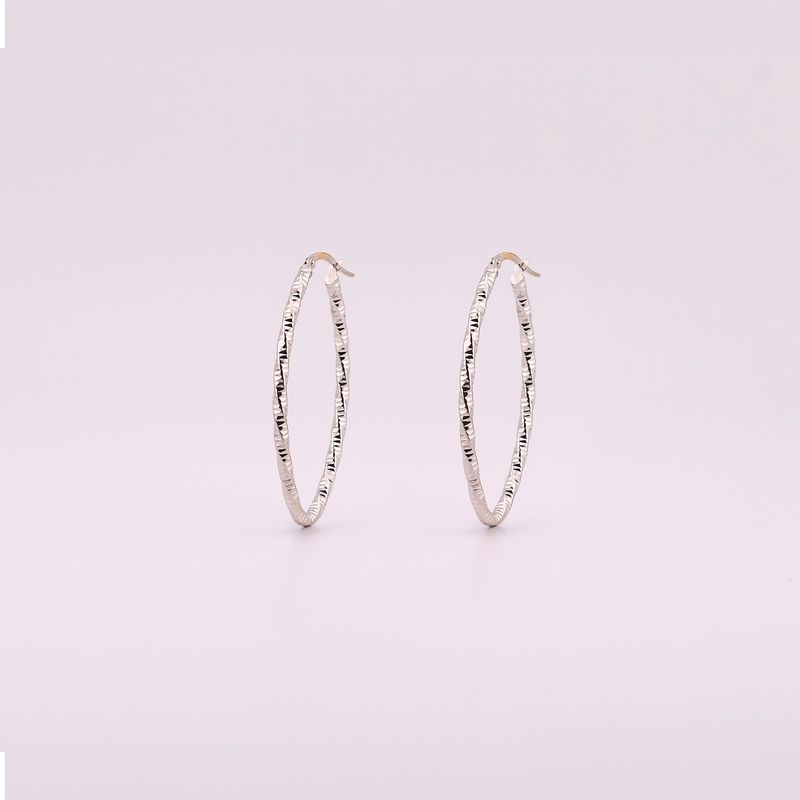 Arracadas Ovalo Relim. 14k 2.6g