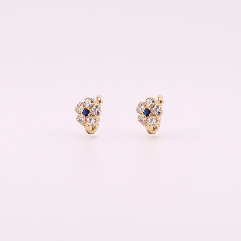 Aretes Flor C/p Tns 14k 1.6g