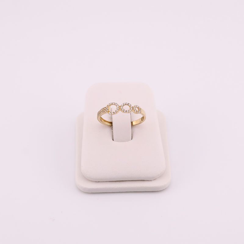 Anillo Circulos C/p 14k 1.4g #8