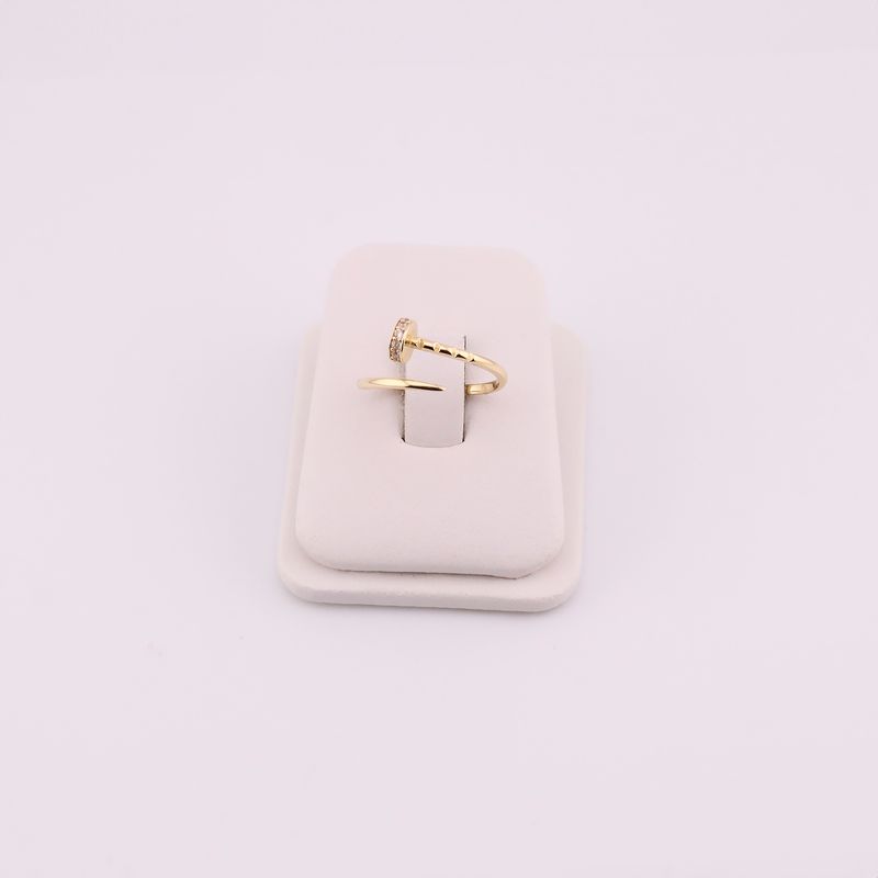 Anillo Clavo Liso C/p 14k 1.7g #7.5
