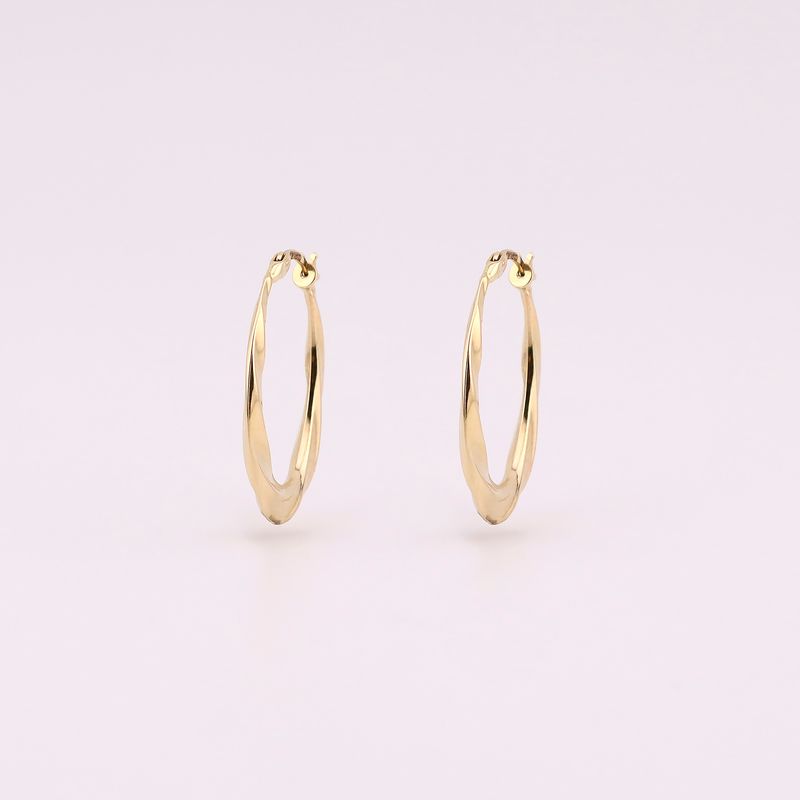 Arracadas Ovalo Torc. 14k 1g