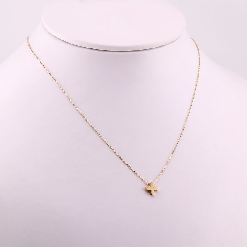 Gargantilla Cruz Mini 14k 1.4g