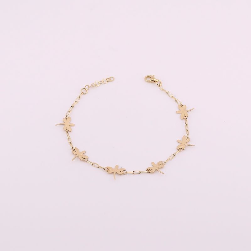Pulso Libelula Liso 14k 2.2g 19cm