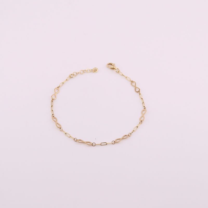Pulso Infinito Liso 14k 1.6g 19cm