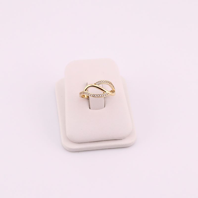 Anillo Hojas Liso C/p 14k 1.9g #7