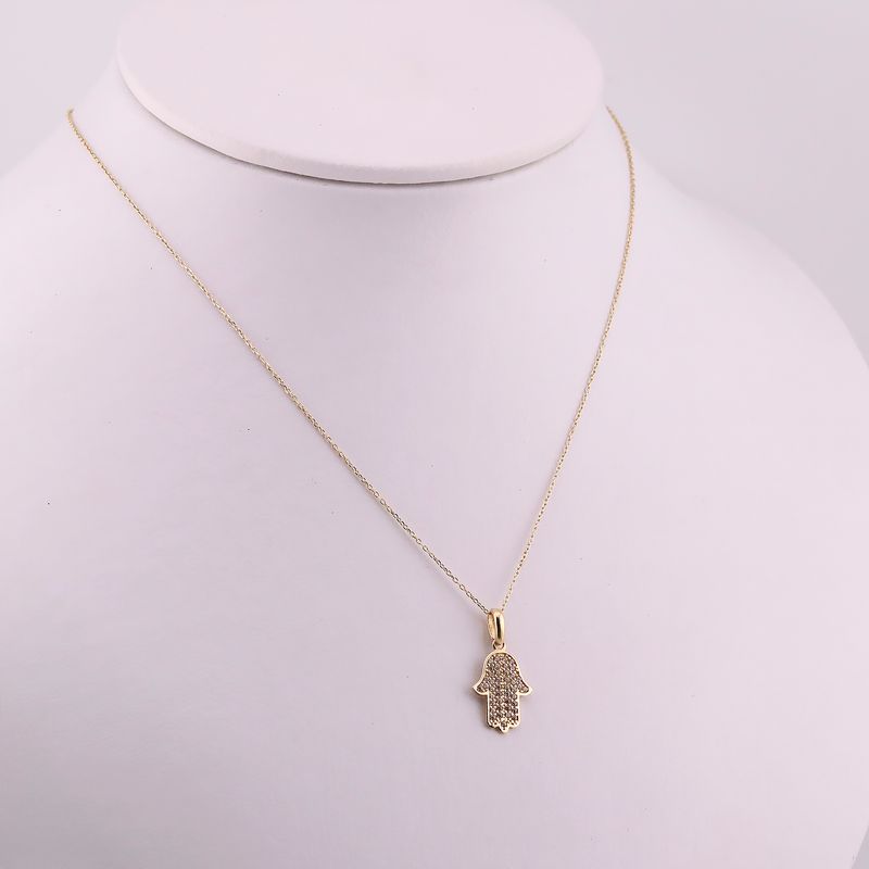 Gargantilla Mano C/p 14k 2.2g