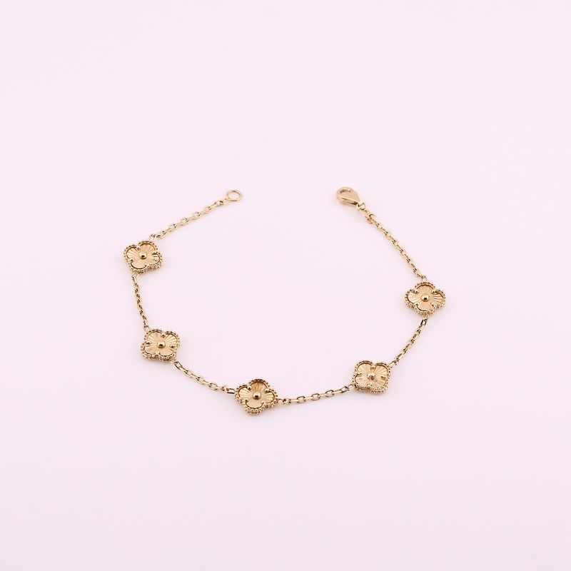 Pulsera Flores Relim. 14k 4.2g 17cm