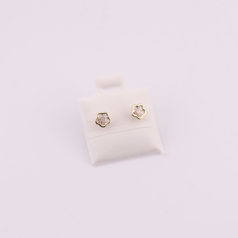 Broqueles Bisel  Flor #5 10k 0.4g