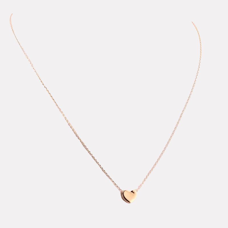 Gargantilla Corazon Liso 14K 1.9g