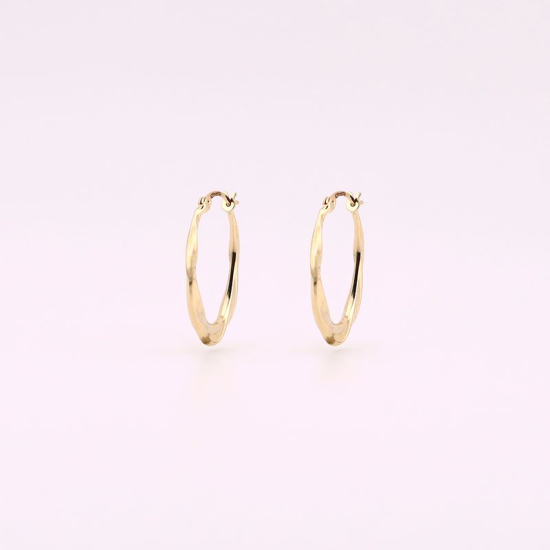Arracadas Ovalo Torc. 14k 1g
