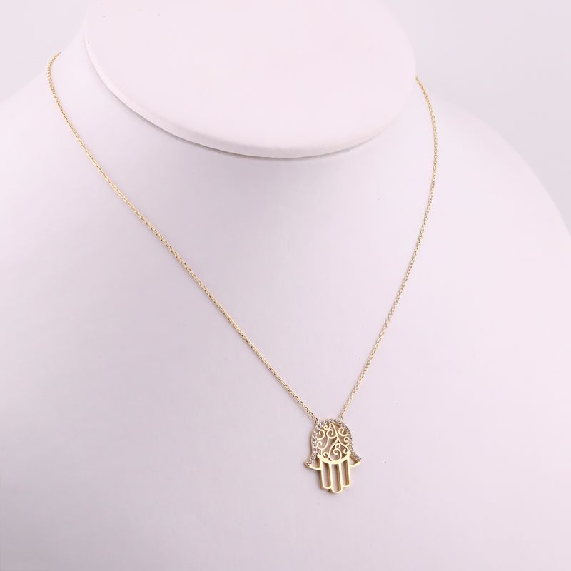 Gargantilla Mano Lisa C/p 14k 2.8g