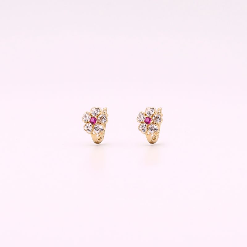 Aretes Flor C/p Tns 14k 1.6g