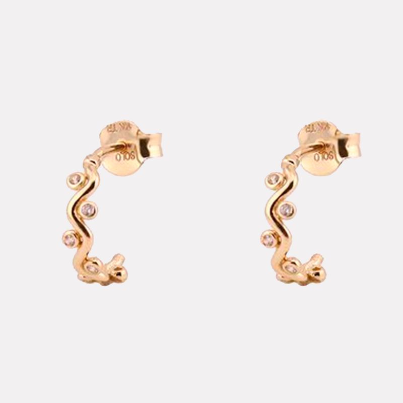 Aretes Onda C/p 14K 1.2g