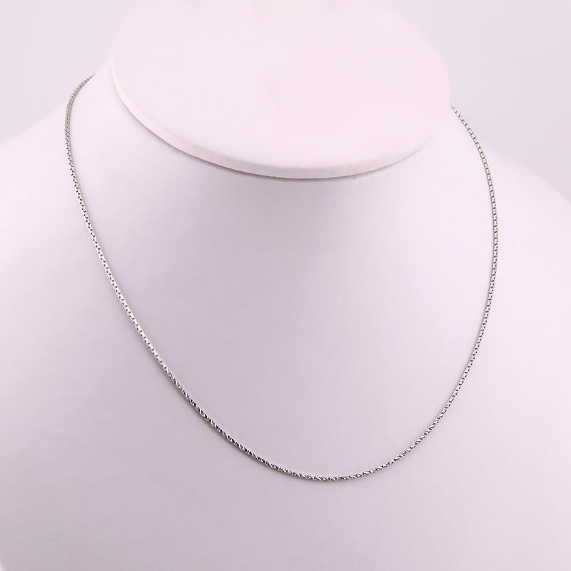 Cadena Cubo Bca  14k 3g 40cm