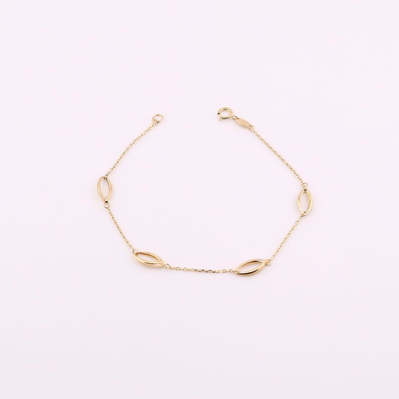 Pulsera Ovalos  14k 1g 16cm