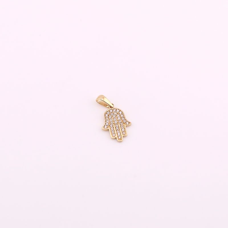 Dije  Mano Con Piedra 14k 1g