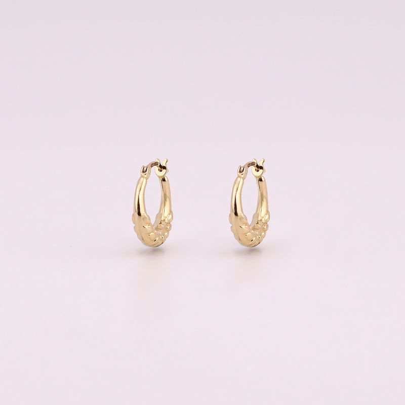Arracadas Grabada 14k 0.7g