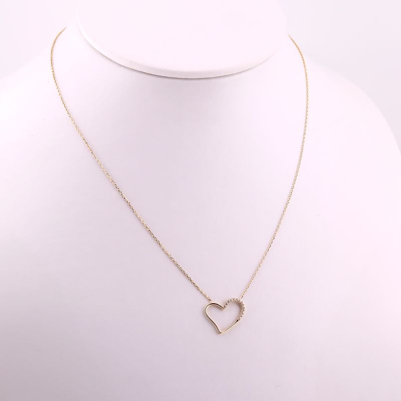 Gargantilla Corazon Liso C/p 14k 1.8g