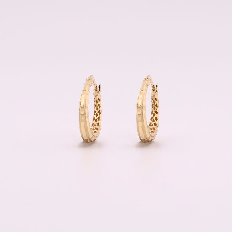 Arracadas Diam. Arenada 14k 2.5g