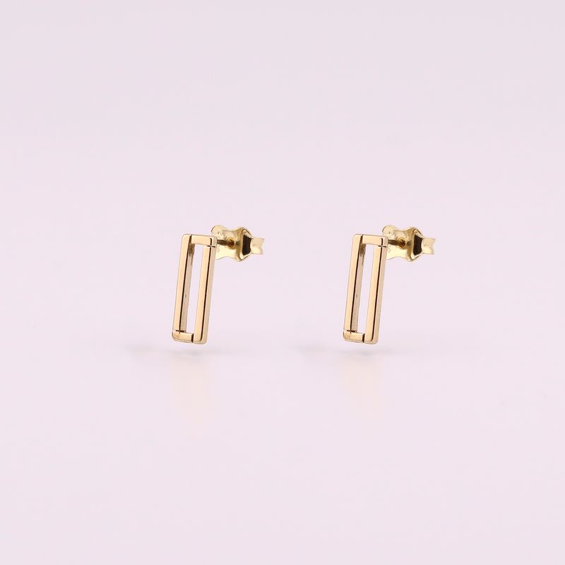 Aretes Rectangulo 10k 1.2g