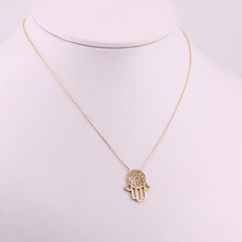 Gargantilla Mano Lisa C/p 14k 2.8g