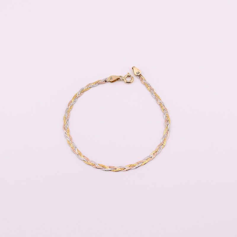 Pulsera Trenzada 14k 2.1g 18cm
