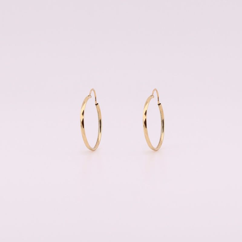 Arracadas Facetadas  14k 1.1g
