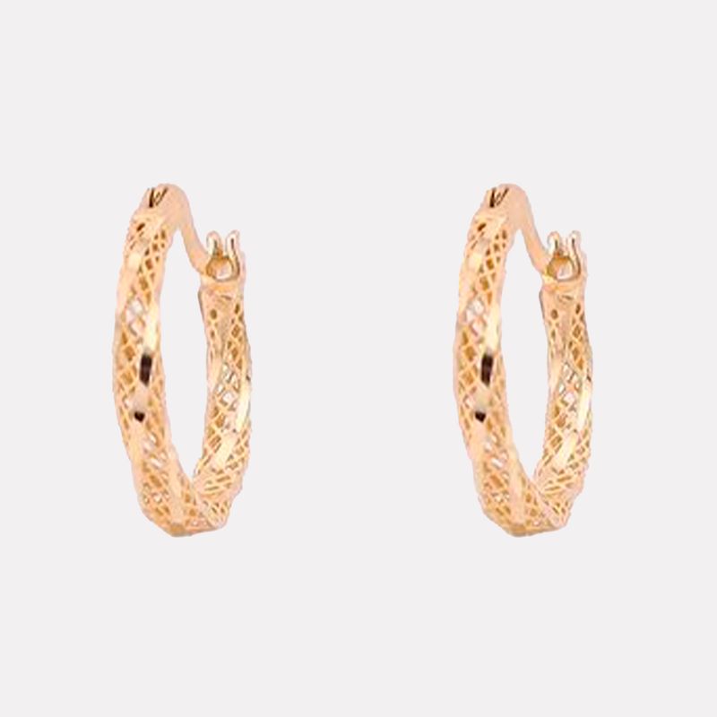 Arracadas Ch. Filigrana 14K 1.5g