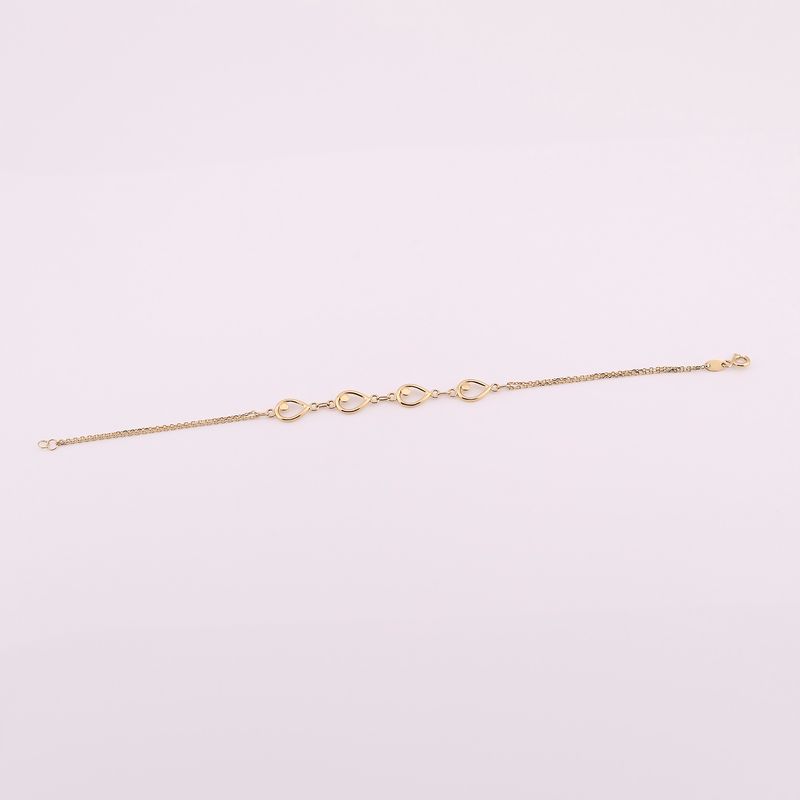 Pulsera Ovalos  14k 2.3g 18 Cm
