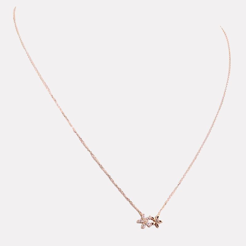 Gargantilla Flores C/p 14K 1.7g